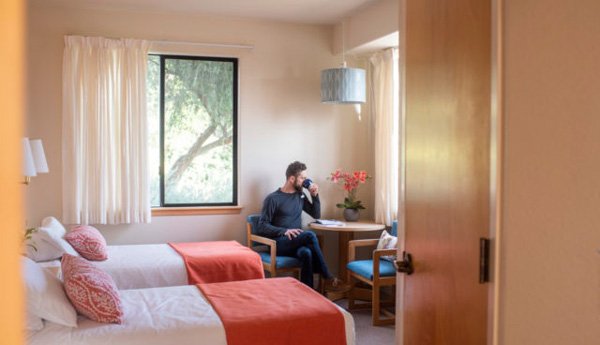 Guest room at Mount Madonna